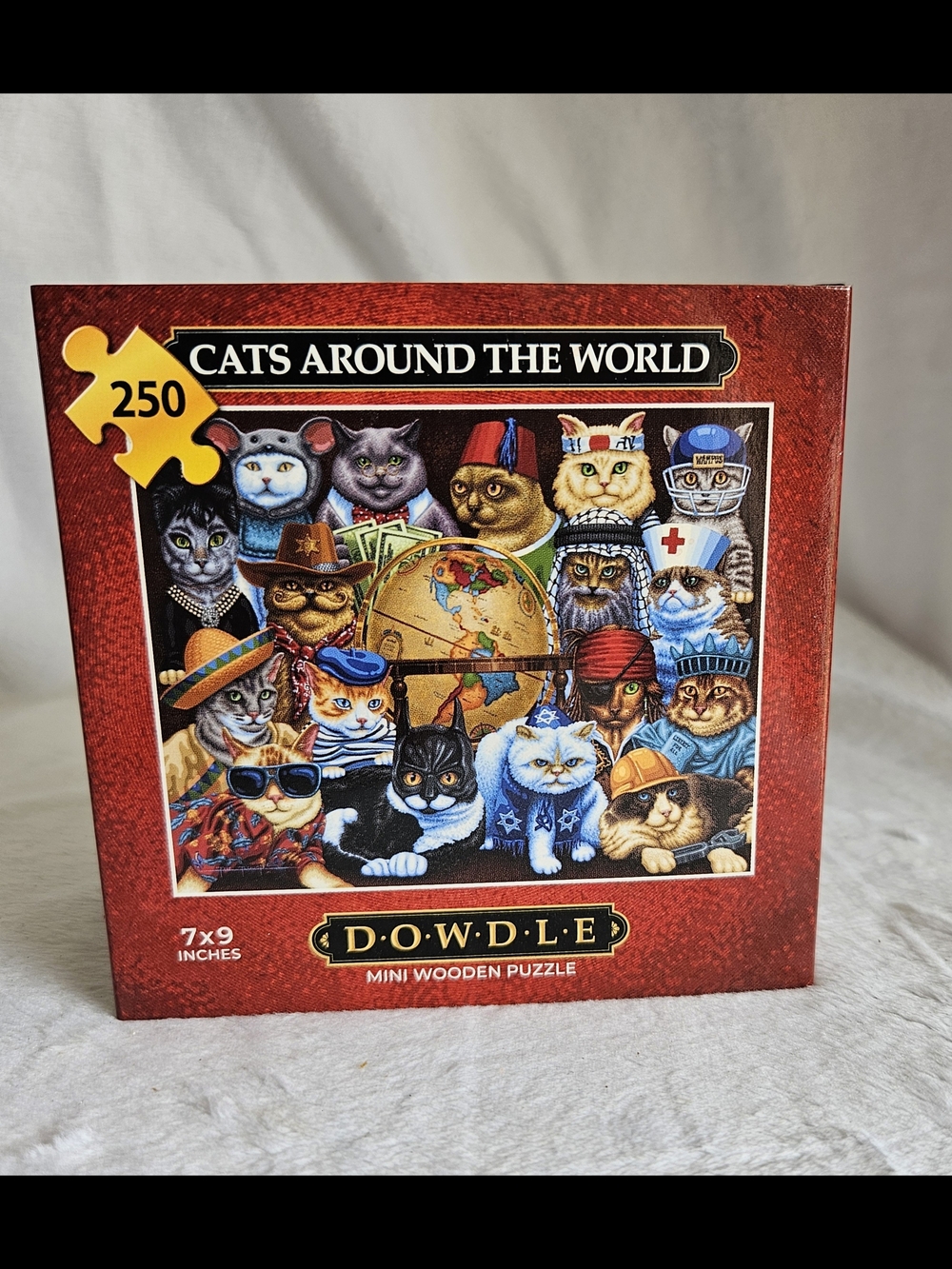 Dowdle Mini Wooden Puzzle - Cats Around The World